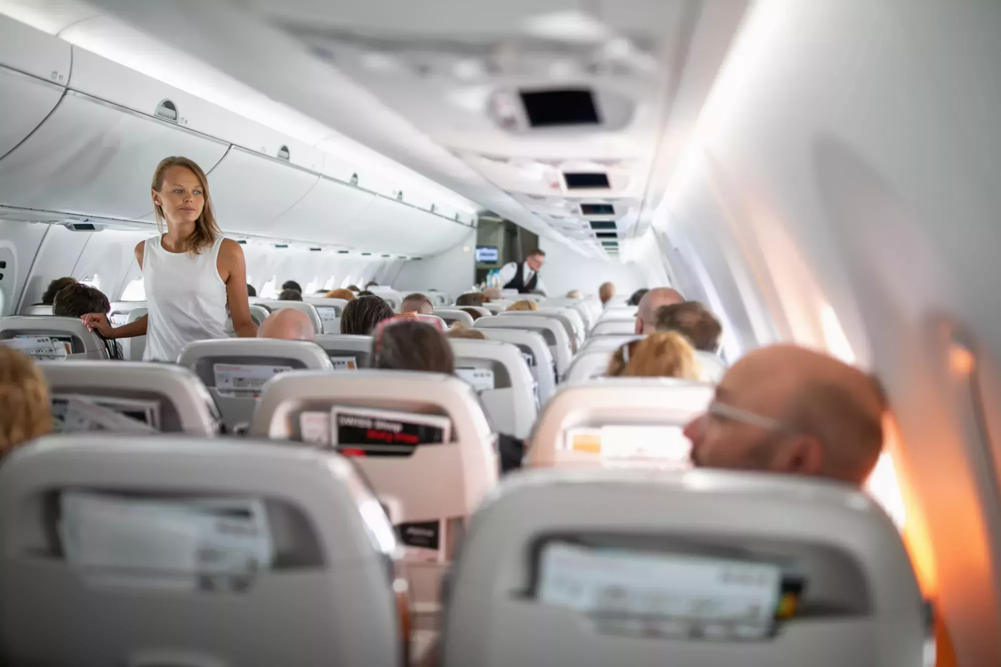 People sitting in an airplane
